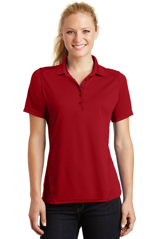 Sport-Tek Women's Dry Zone Raglan Accent Polo. L475 True Red