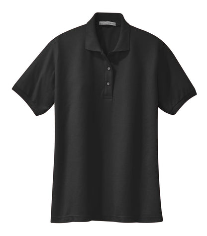 Port Authority Women's Silk Touch Polo.  L500 Black