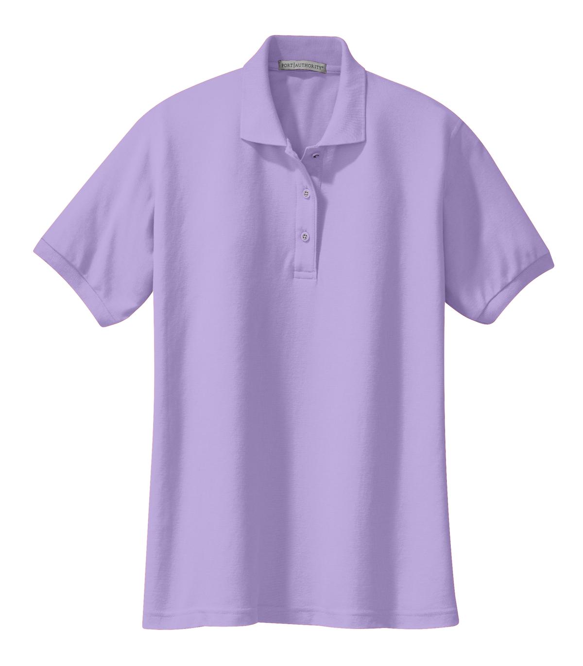 Port Authority Women's Silk Touch Polo.  L500 Bright Lavender