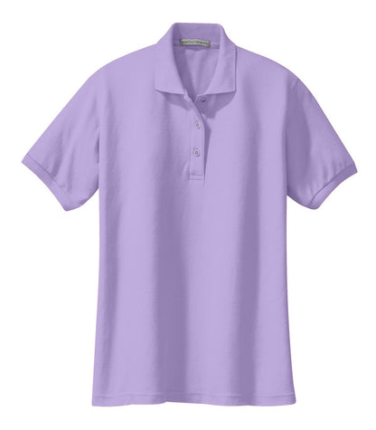 Port Authority Women's Silk Touch Polo.  L500 Bright Lavender