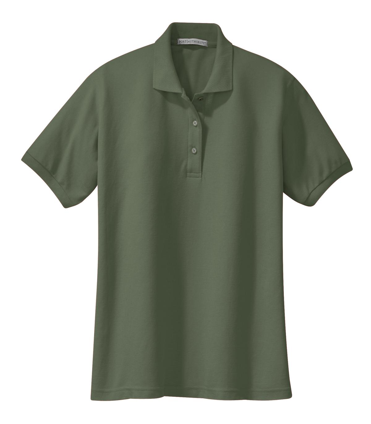Port Authority Women's Silk Touch Polo.  L500 Clover Green