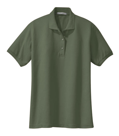 Port Authority Women's Silk Touch Polo.  L500 Clover Green