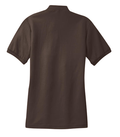 Port Authority Women's Silk Touch Polo.  L500 Coffee Bean