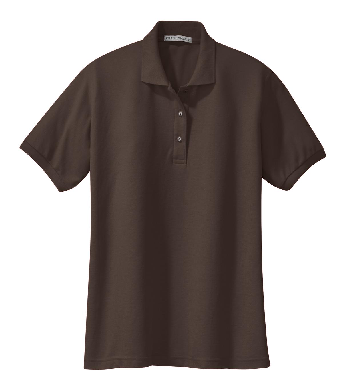 Port Authority Women's Silk Touch Polo.  L500 Coffee Bean