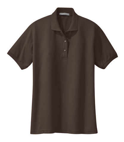 Port Authority Women's Silk Touch Polo.  L500 Coffee Bean