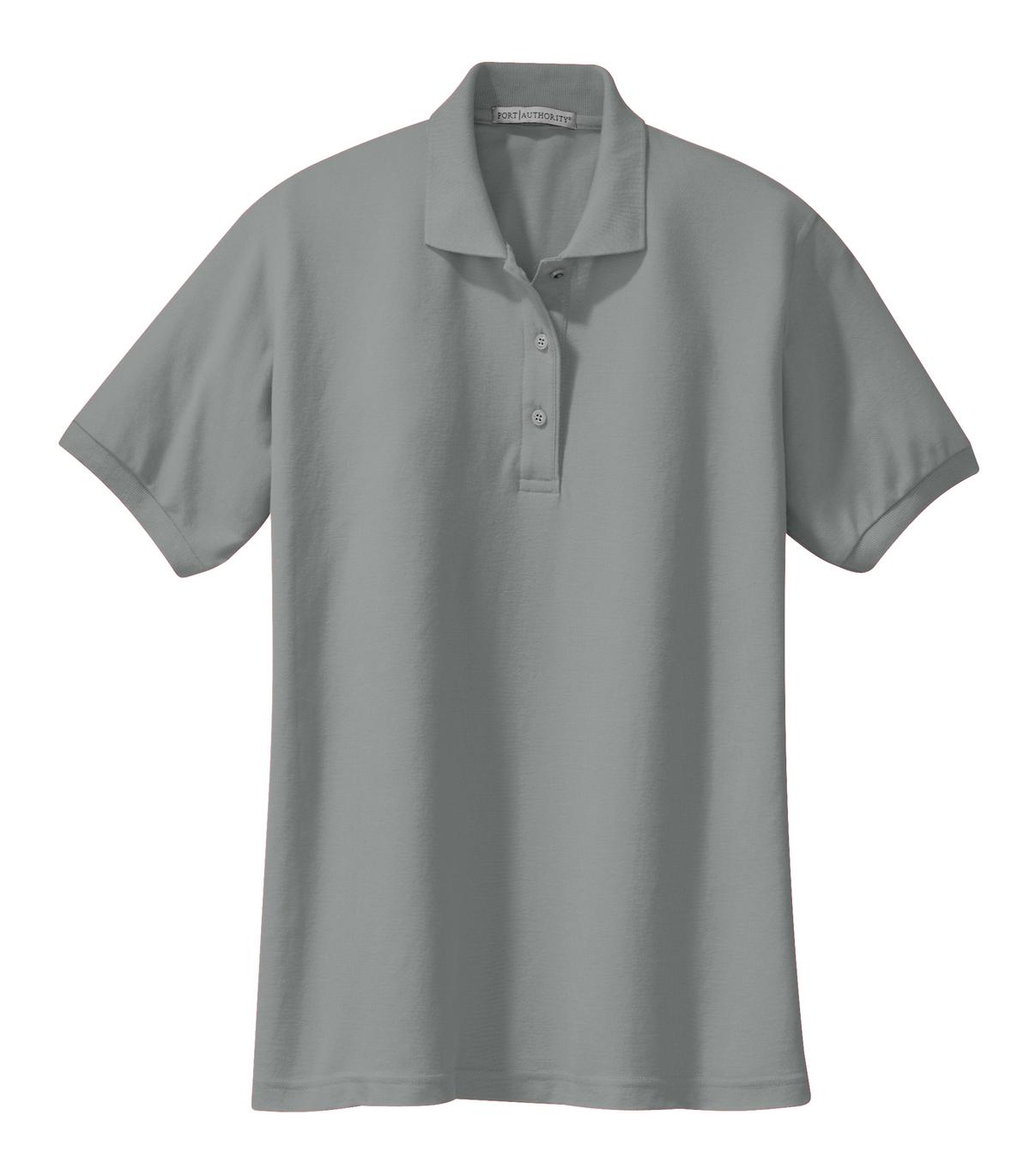Port Authority Women's Silk Touch Polo.  L500 Cool Grey