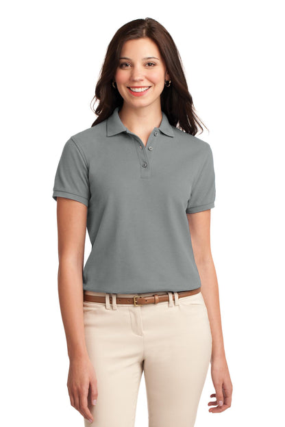 Port Authority Women's Silk Touch Polo.  L500 Cool Grey