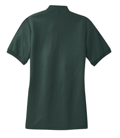 Port Authority Women's Silk Touch Polo.  L500 Dark Green