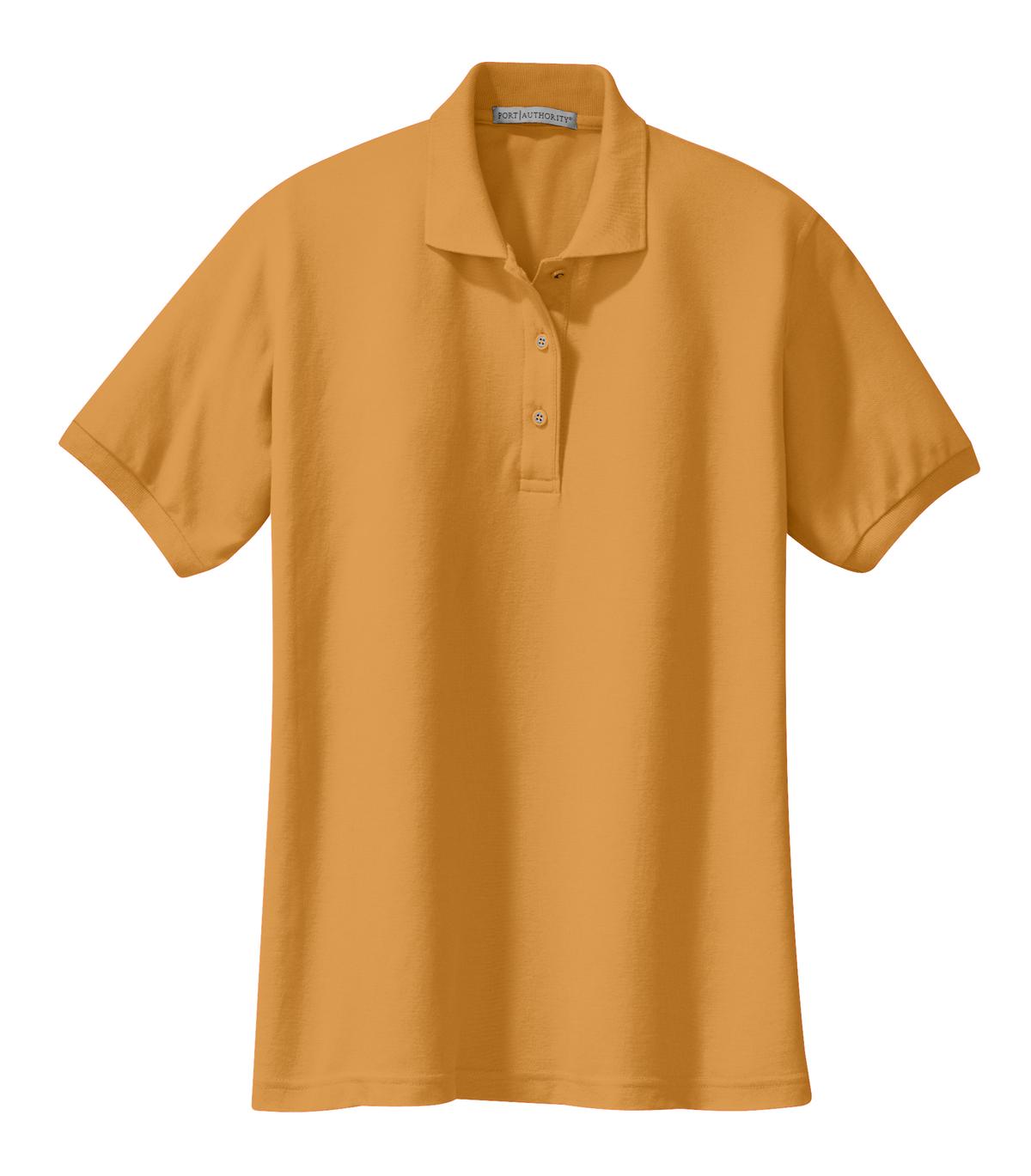 Port Authority Women's Silk Touch Polo.  L500 Gold