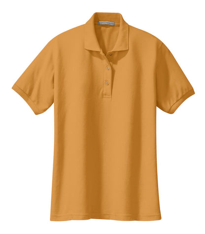 Port Authority Women's Silk Touch Polo.  L500 Gold