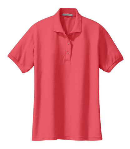 Port Authority Women's Silk Touch Polo.  L500 Hibiscus
