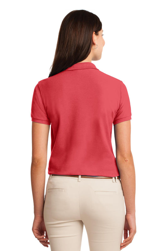 Port Authority Women's Silk Touch Polo.  L500 Hibiscus
