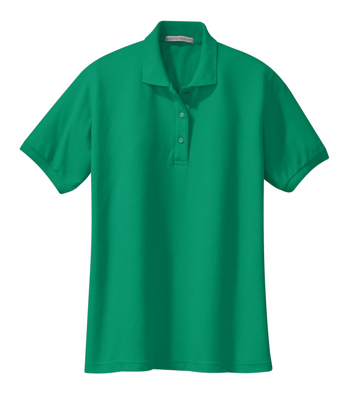 Port Authority Women's Silk Touch Polo.  L500 Kelly Green