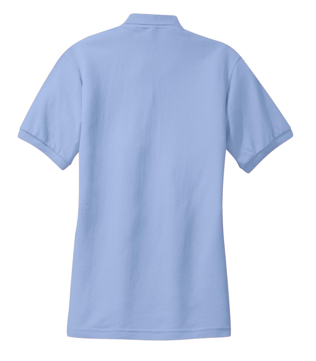 Port Authority Women's Silk Touch Polo.  L500 Light Blue