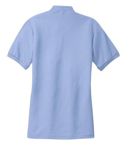 Port Authority Women's Silk Touch Polo.  L500 Light Blue