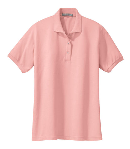 Port Authority Women's Silk Touch Polo.  L500 Light Pink