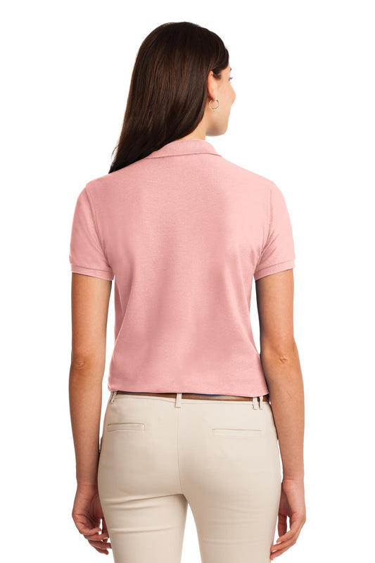 Port Authority Women's Silk Touch Polo.  L500 Light Pink