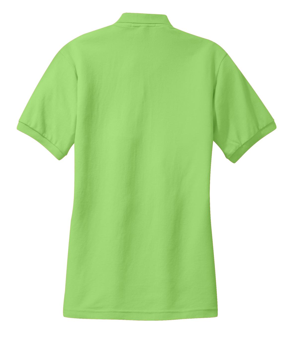 Port Authority Women's Silk Touch Polo.  L500 Lime