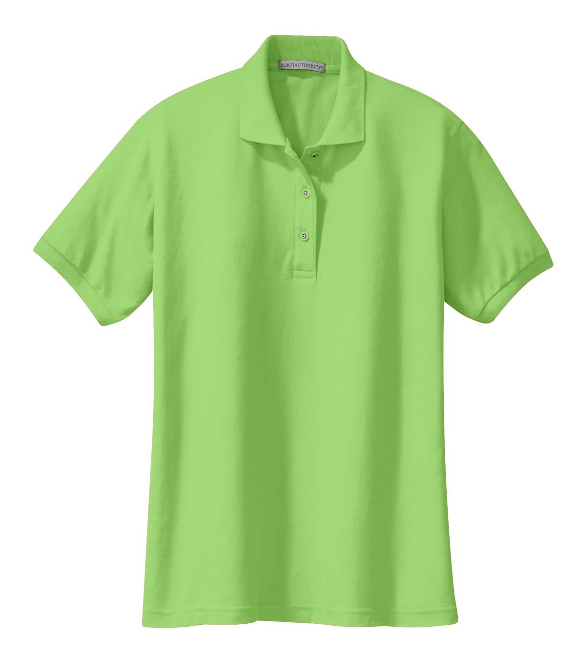 Port Authority Women's Silk Touch Polo.  L500 Lime