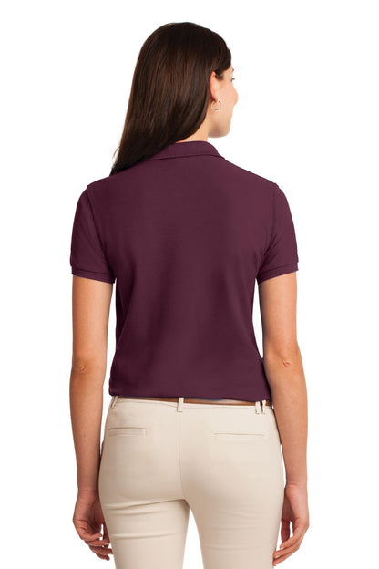 Port Authority Women's Silk Touch Polo.  L500 Maroon
