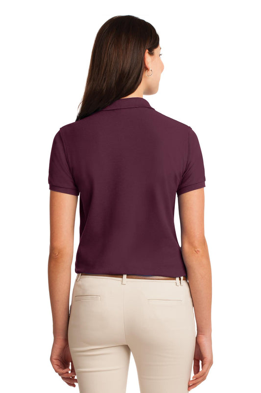 Port Authority Women's Silk Touch Polo.  L500 Maroon