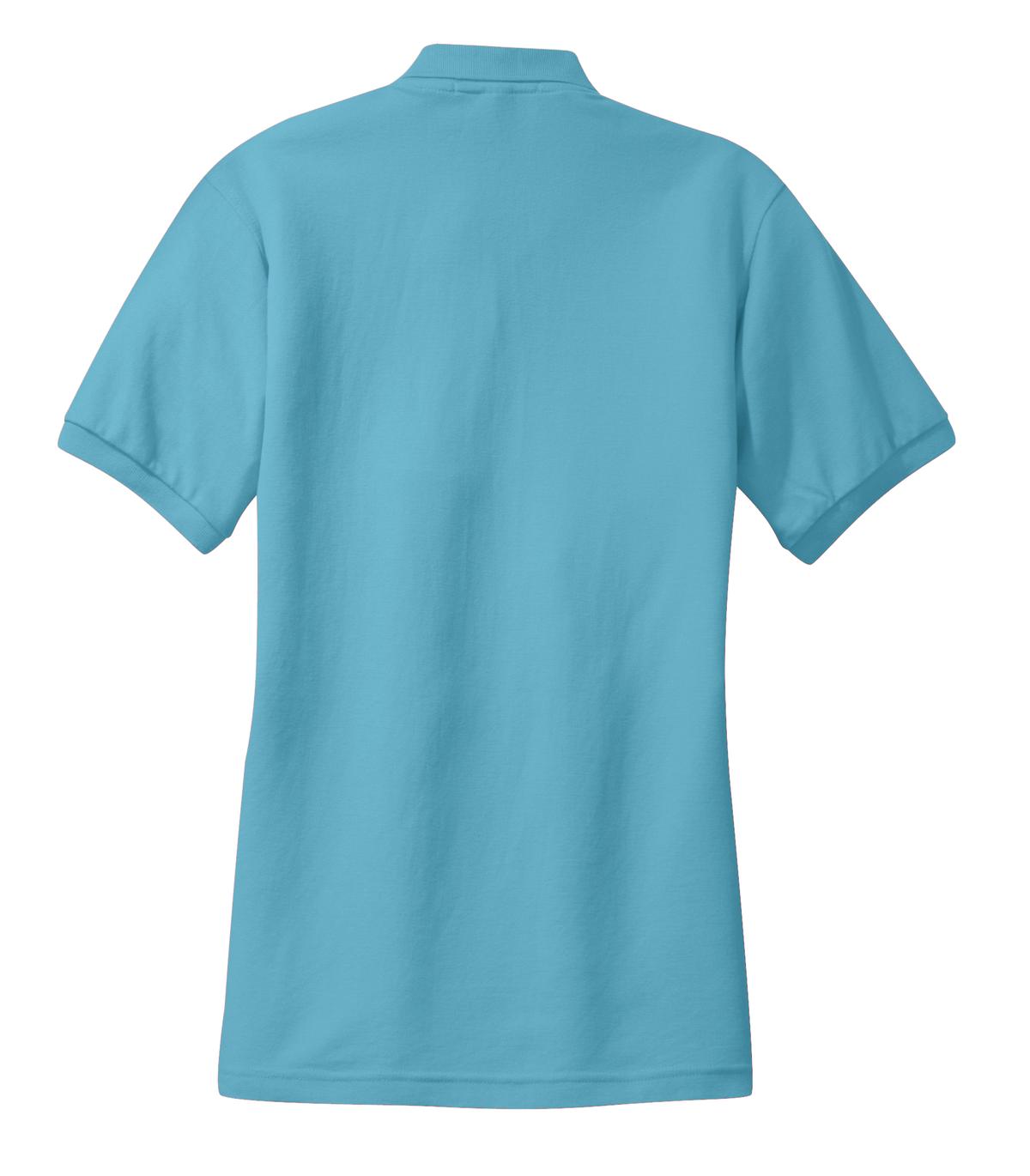 Port Authority Women's Silk Touch Polo.  L500 Maui Blue