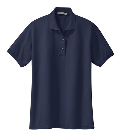 Port Authority Women's Silk Touch Polo.  L500 Navy