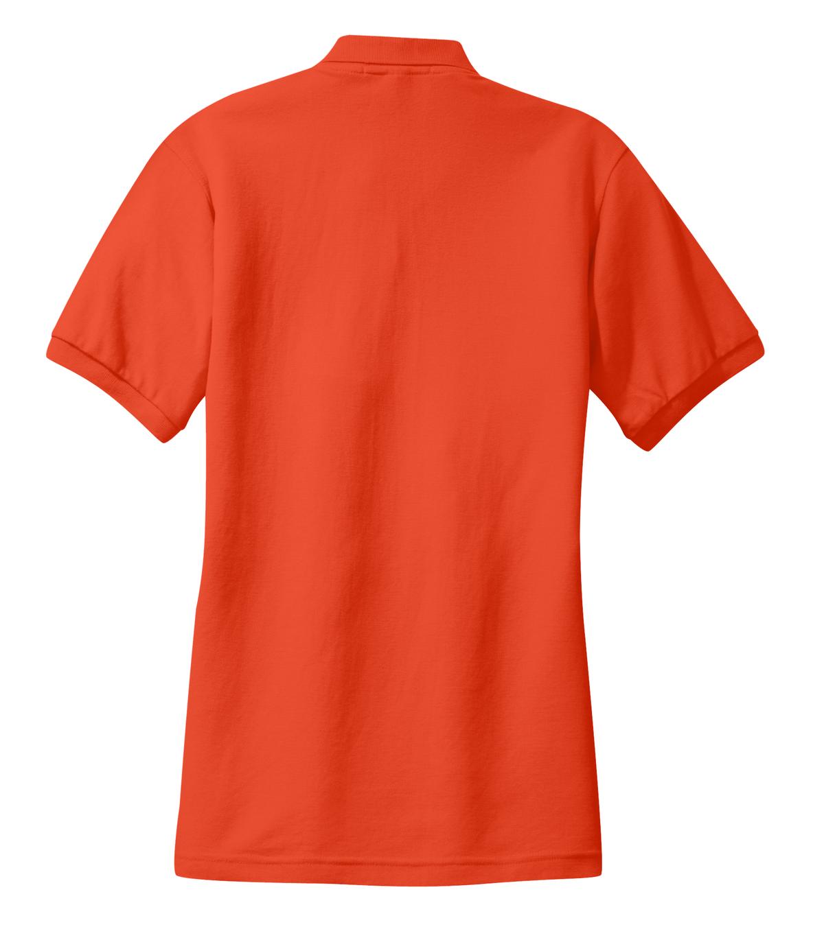 Port Authority Women's Silk Touch Polo.  L500 Orange