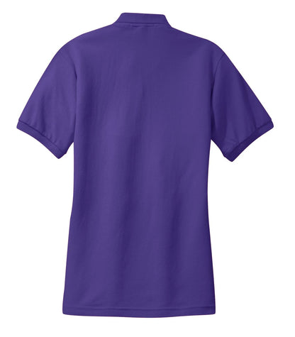 Port Authority Women's Silk Touch Polo.  L500 Purple