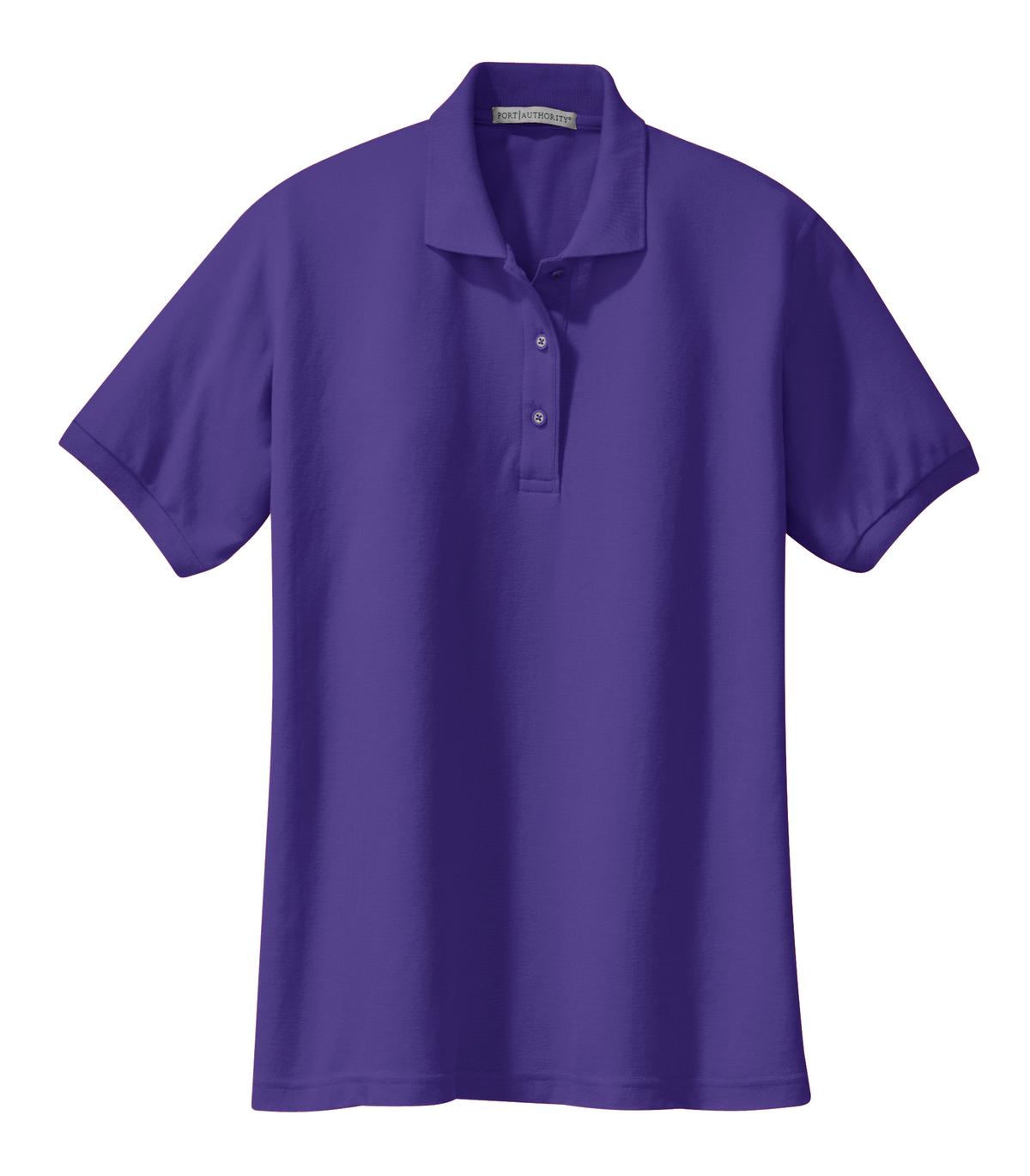 Port Authority Women's Silk Touch Polo.  L500 Purple
