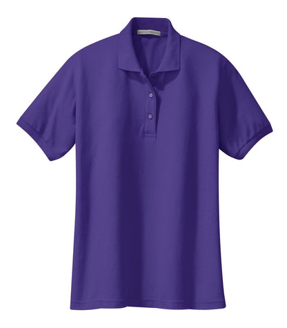 Port Authority Women's Silk Touch Polo.  L500 Purple