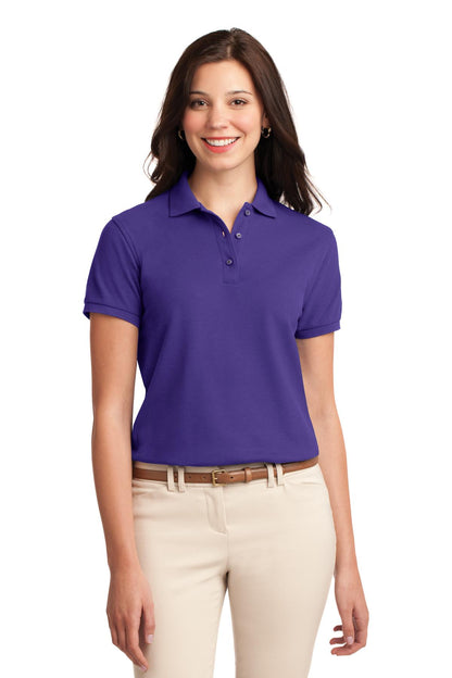 Port Authority Women's Silk Touch Polo.  L500 Purple