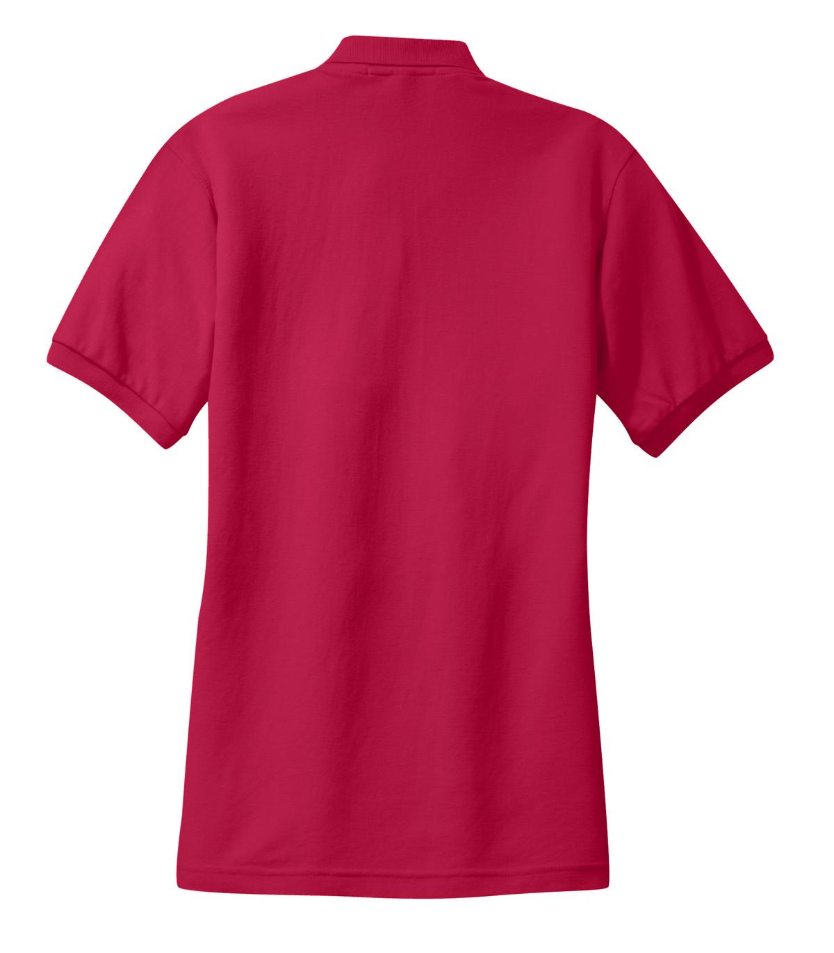 Port Authority Women's Silk Touch Polo.  L500 Red