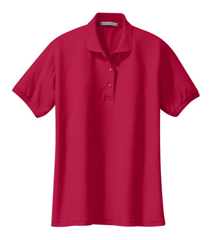 Port Authority Women's Silk Touch Polo.  L500 Red