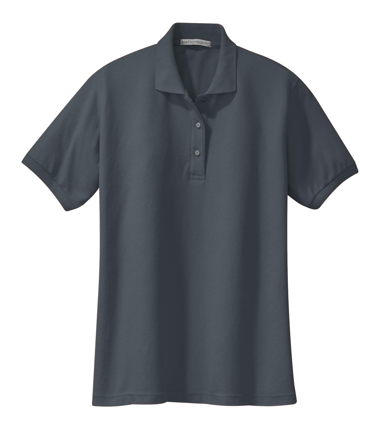 Port Authority Women's Silk Touch Polo.  L500 Steel Grey