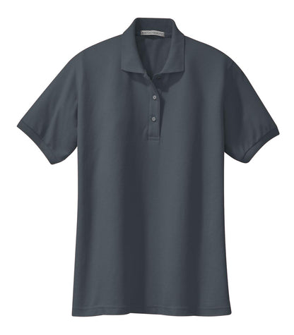 Port Authority Women's Silk Touch Polo.  L500 Steel Grey