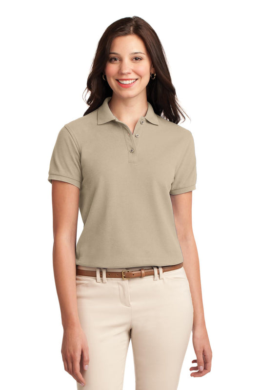 Port Authority Women's Silk Touch Polo.  L500 Stone