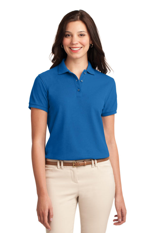 Port Authority Women's Silk Touch Polo.  L500 Strong Blue