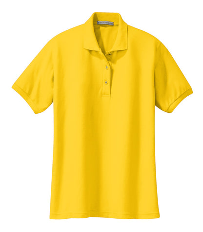 Port Authority Women's Silk Touch Polo.  L500 Sunflower Yellow
