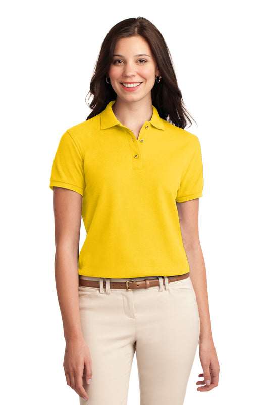 Port Authority Women's Silk Touch Polo.  L500 Sunflower Yellow