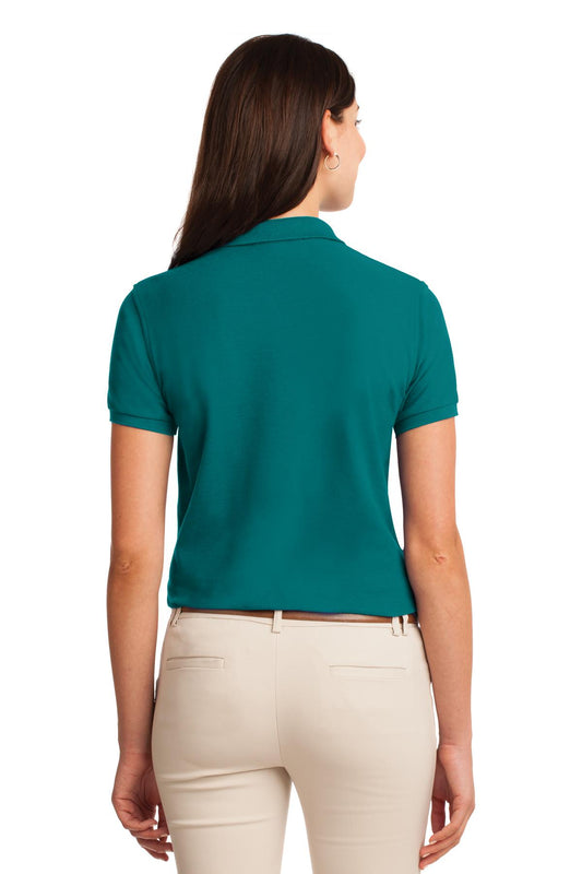 Port Authority Women's Silk Touch Polo.  L500 Teal Green