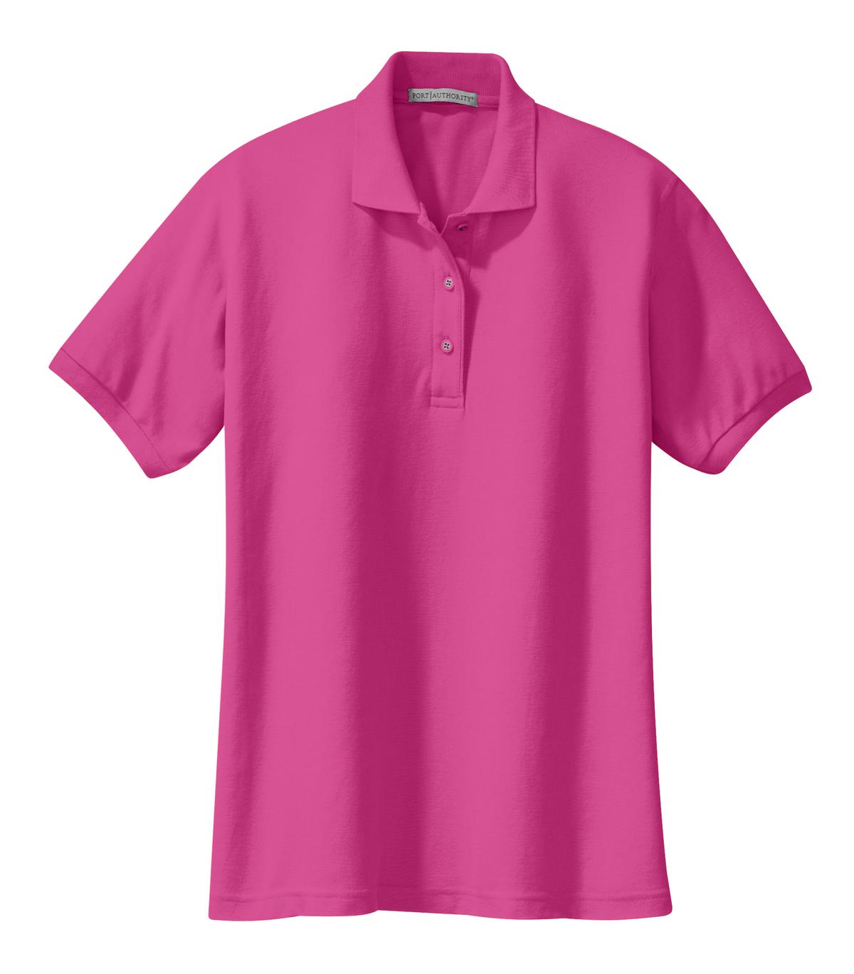 Port Authority Women's Silk Touch Polo.  L500 Tropical Pink