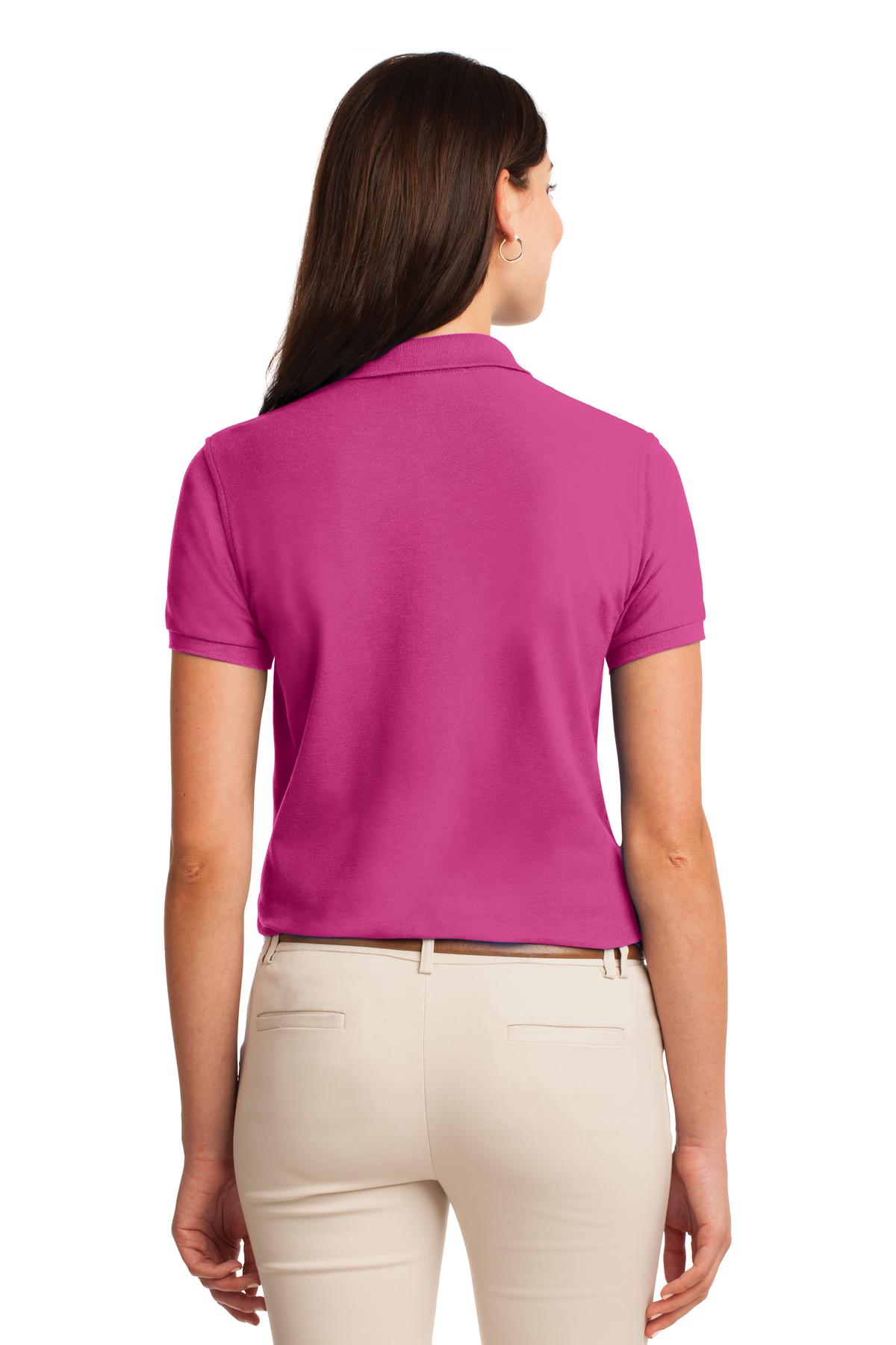 Port Authority Women's Silk Touch Polo.  L500 Tropical Pink