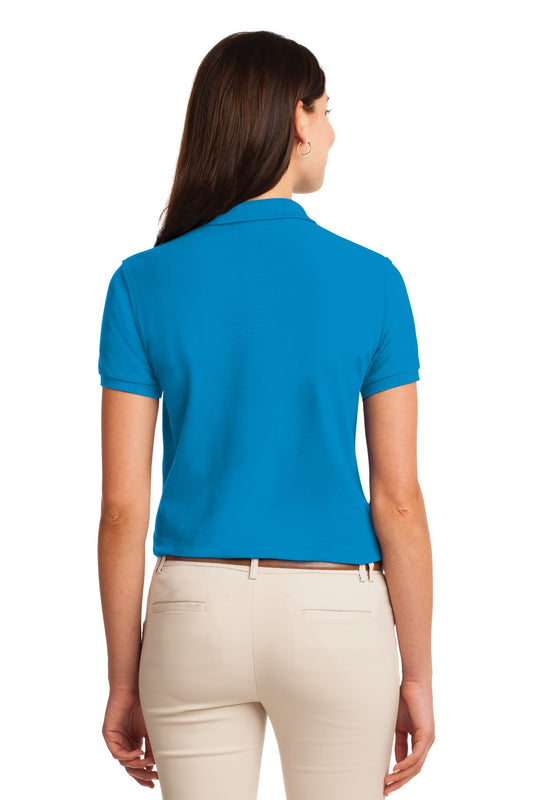 Port Authority Women's Silk Touch Polo.  L500 Turquoise