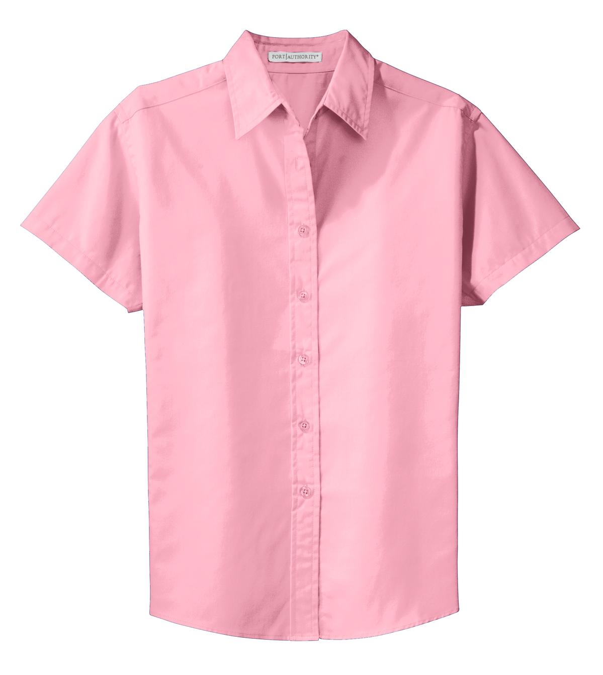 Port Authority Women's Short Sleeve Easy Care  Shirt.  L508 Light Pink