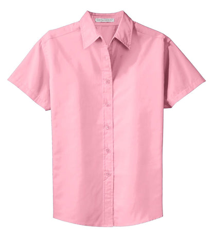 Port Authority Women's Short Sleeve Easy Care  Shirt.  L508 Light Pink