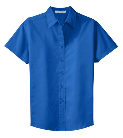 Port Authority Women's Short Sleeve Easy Care  Shirt.  L508 Strong Blue