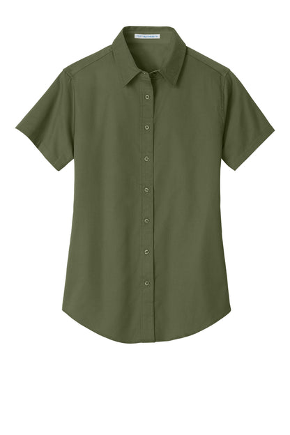 Port Authority Women's Short Sleeve Easy Care  Shirt.  L508 Clover Green