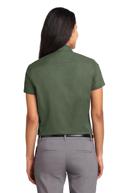 Port Authority Women's Short Sleeve Easy Care  Shirt.  L508 Clover Green