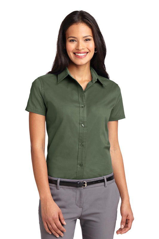 Port Authority Women's Short Sleeve Easy Care  Shirt.  L508 Clover Green